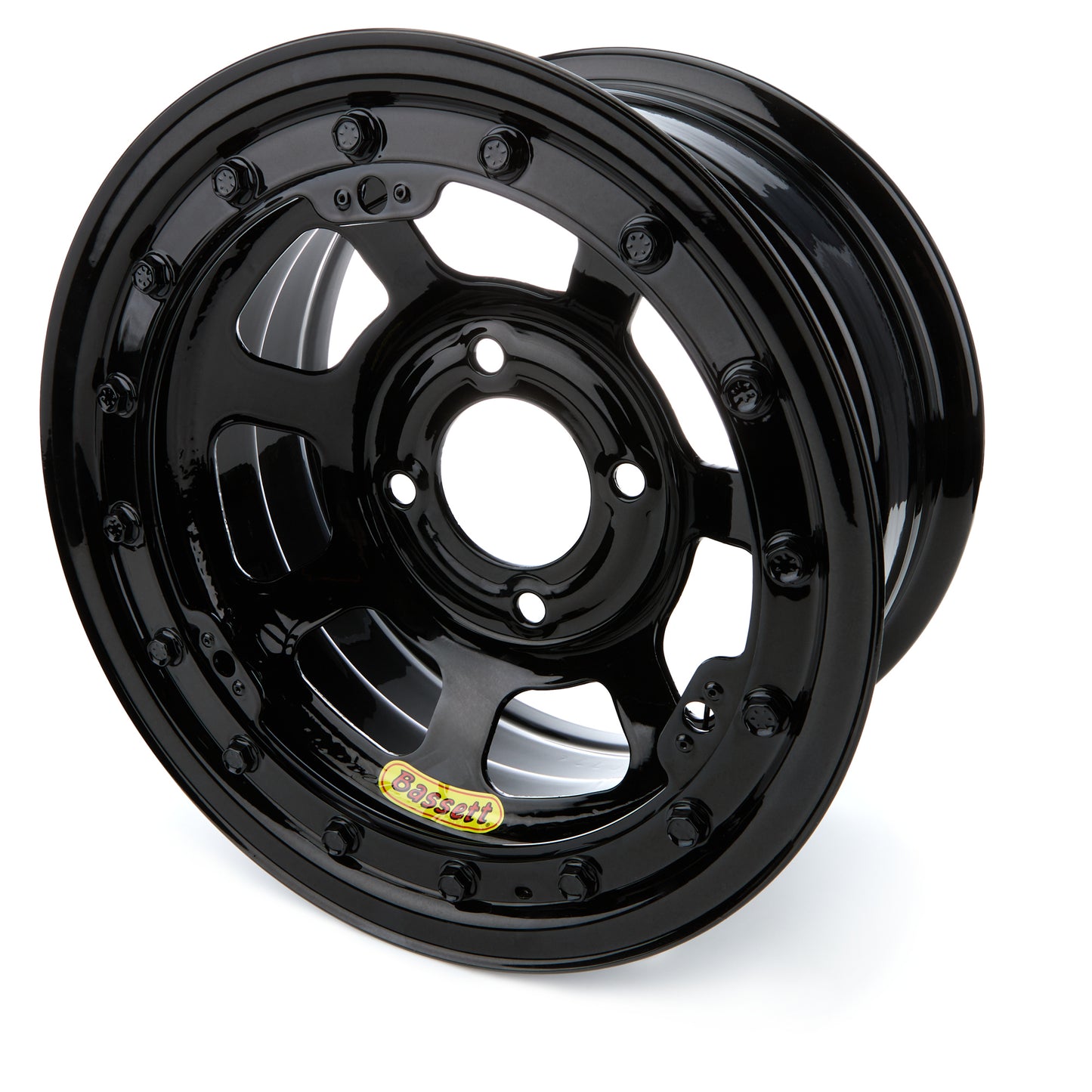 Wheel 13X7 4X4.5 4in BS Black D-Hole