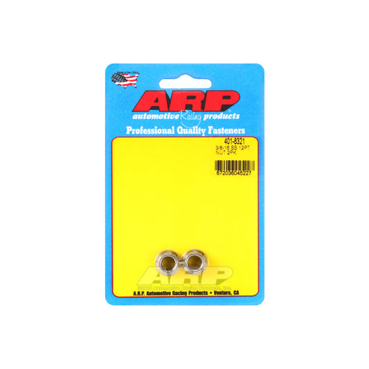 12pt SS Nut 3/8-16  2pk 