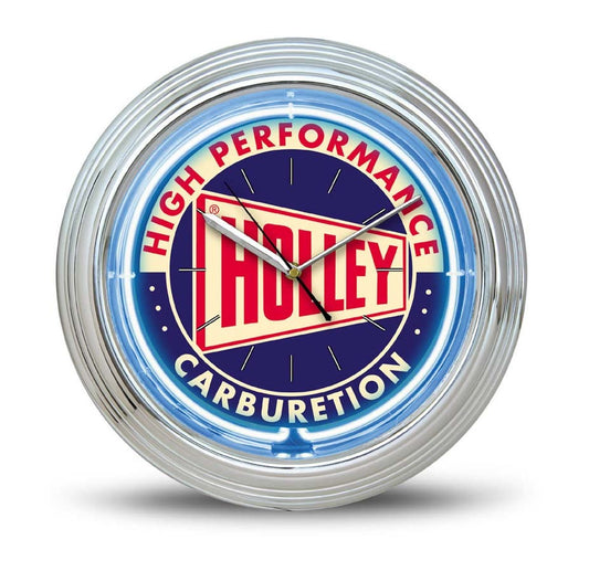 Holley Neon Clock - Blue 